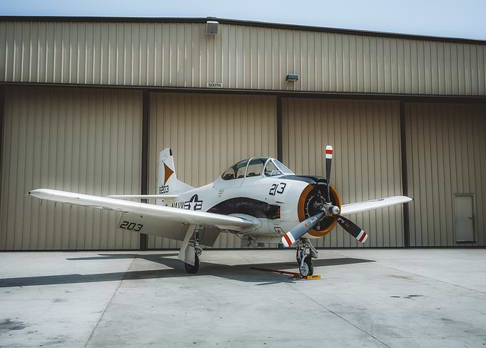 Vintage Propeller Plane at Palm Spring USA