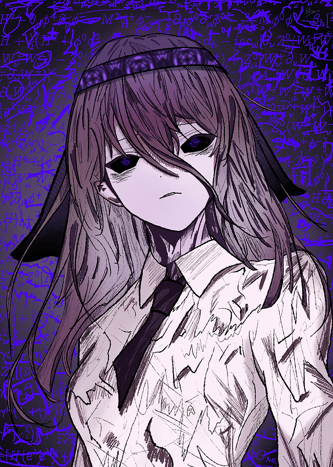 Anime Girl with Purple Eyes