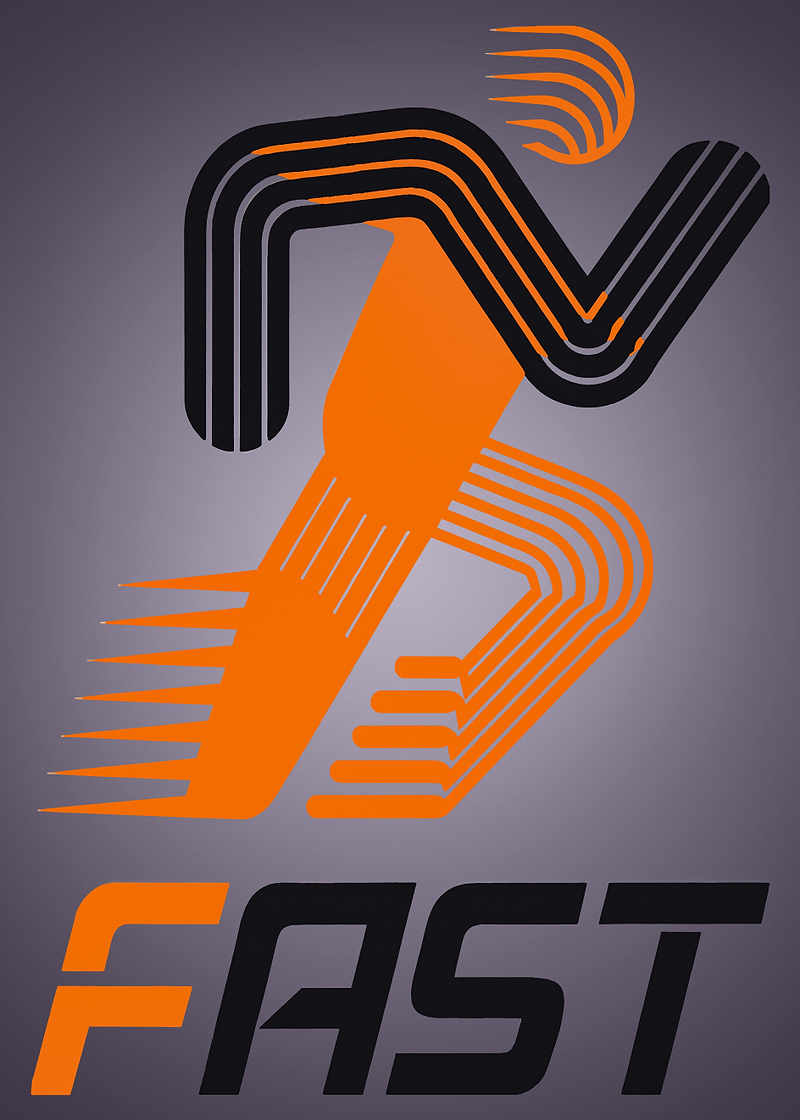 Fast Runner Logo — metal poster wall art