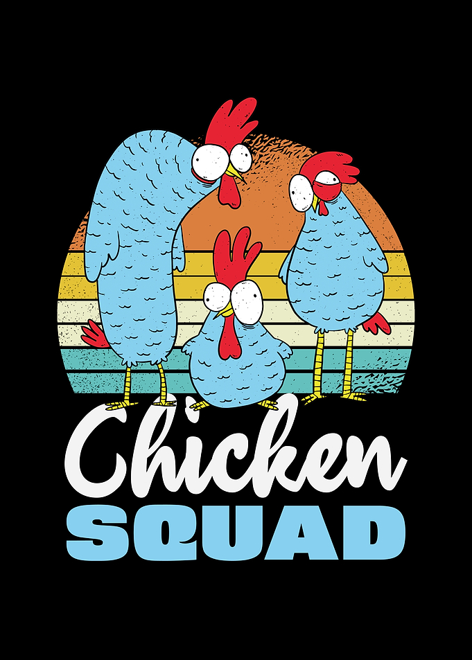 Chicken Squad Retro Design