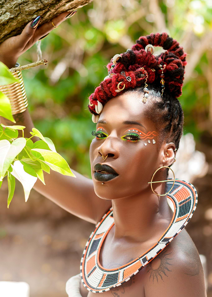 African Woman with Jewelry