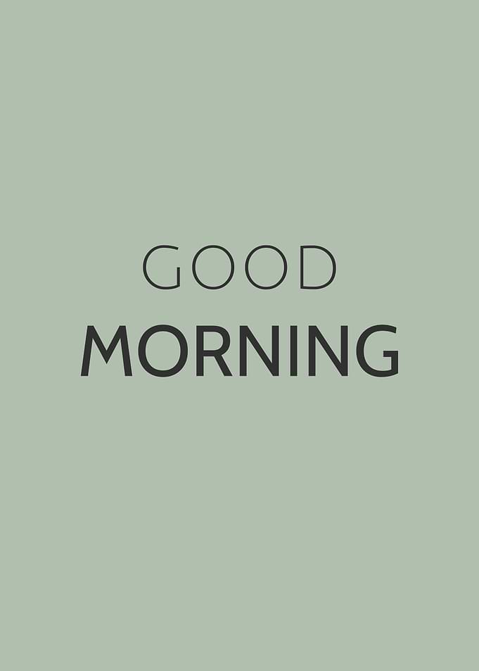 Good Morning Minimalist Poster