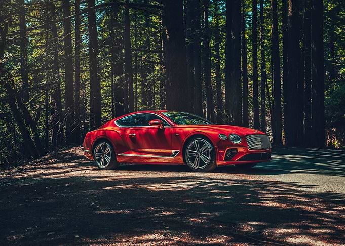 Red Bentley in Forest