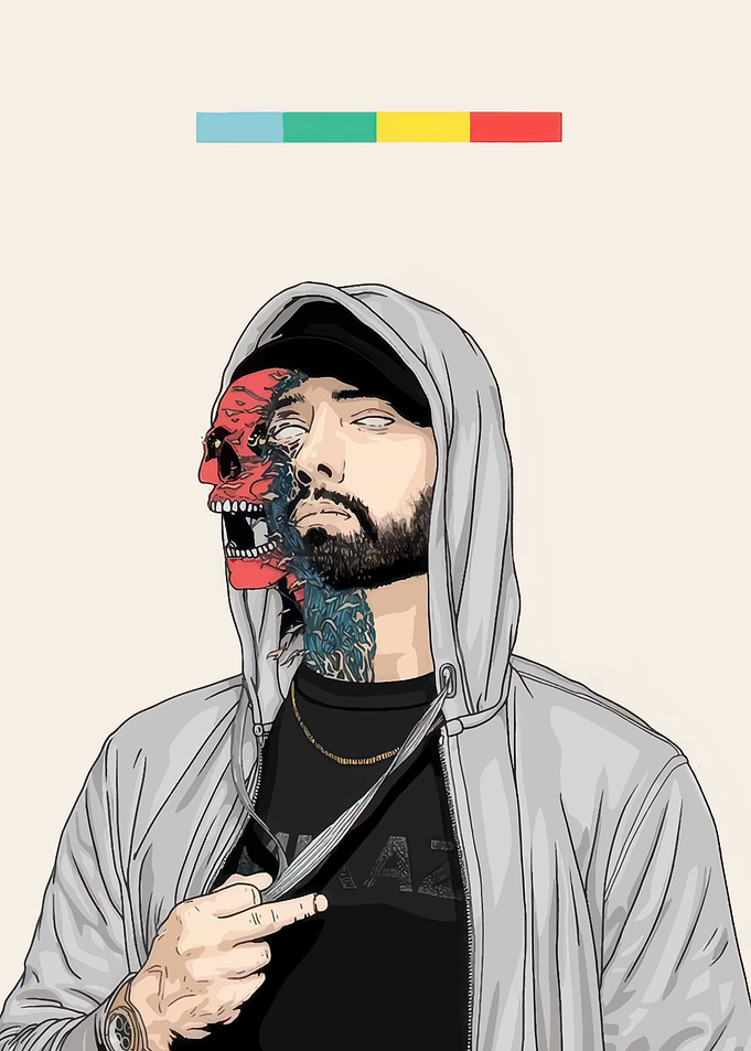 Eminem Skull Illustration