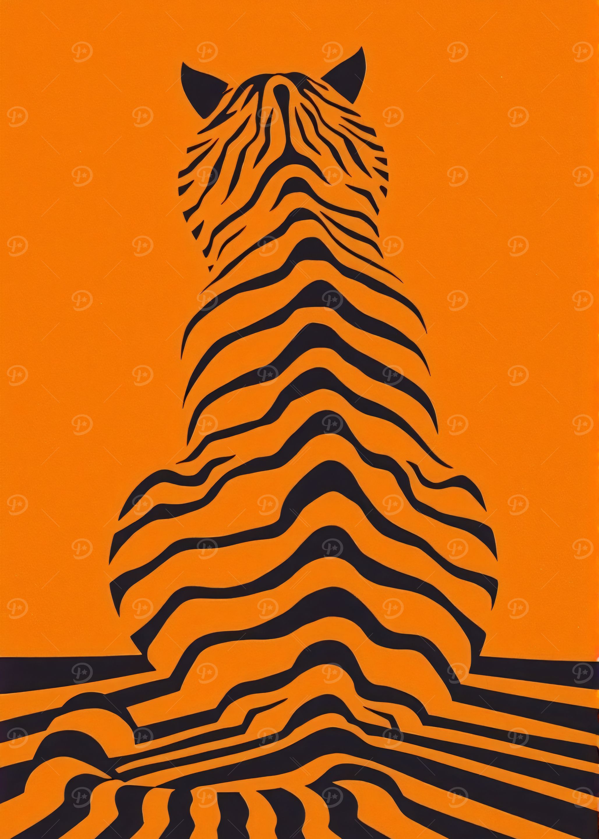 Tiger Stripes Minimalist Art