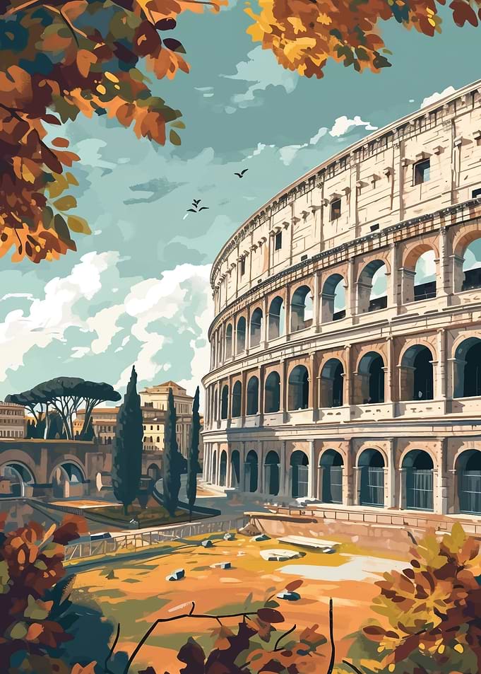 Colosseum Autumn View