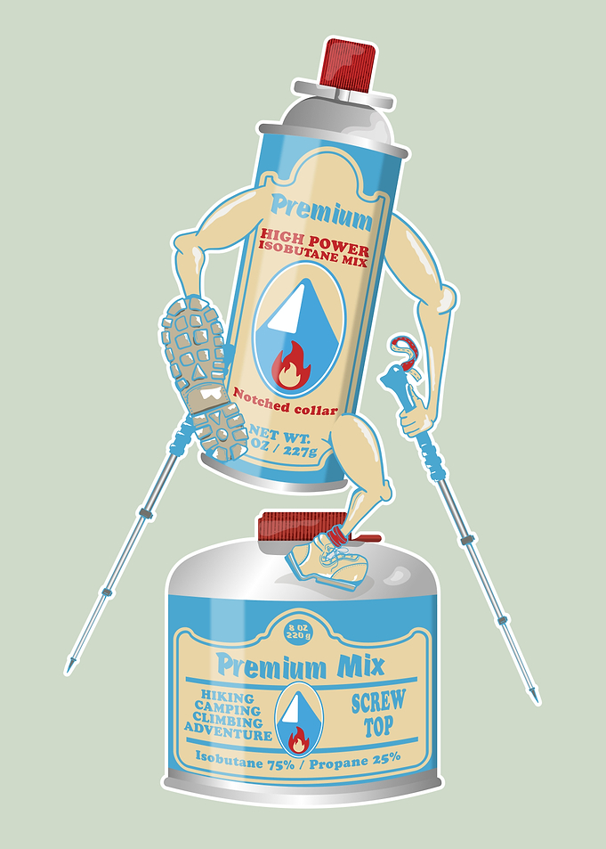 Camping Fuel Can Cartoon