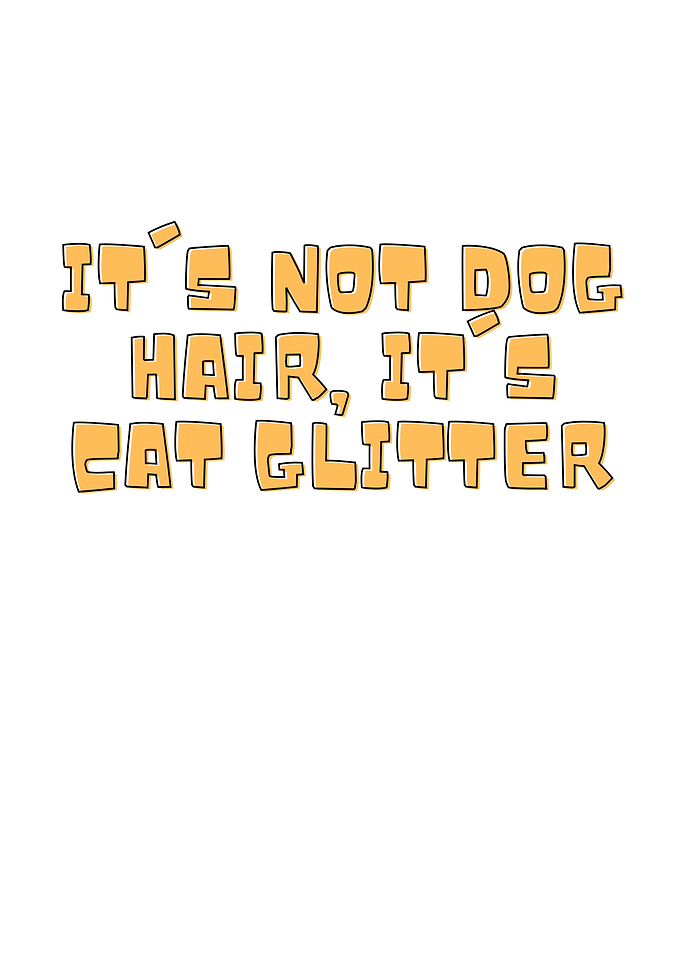 Cat Glitter Quote