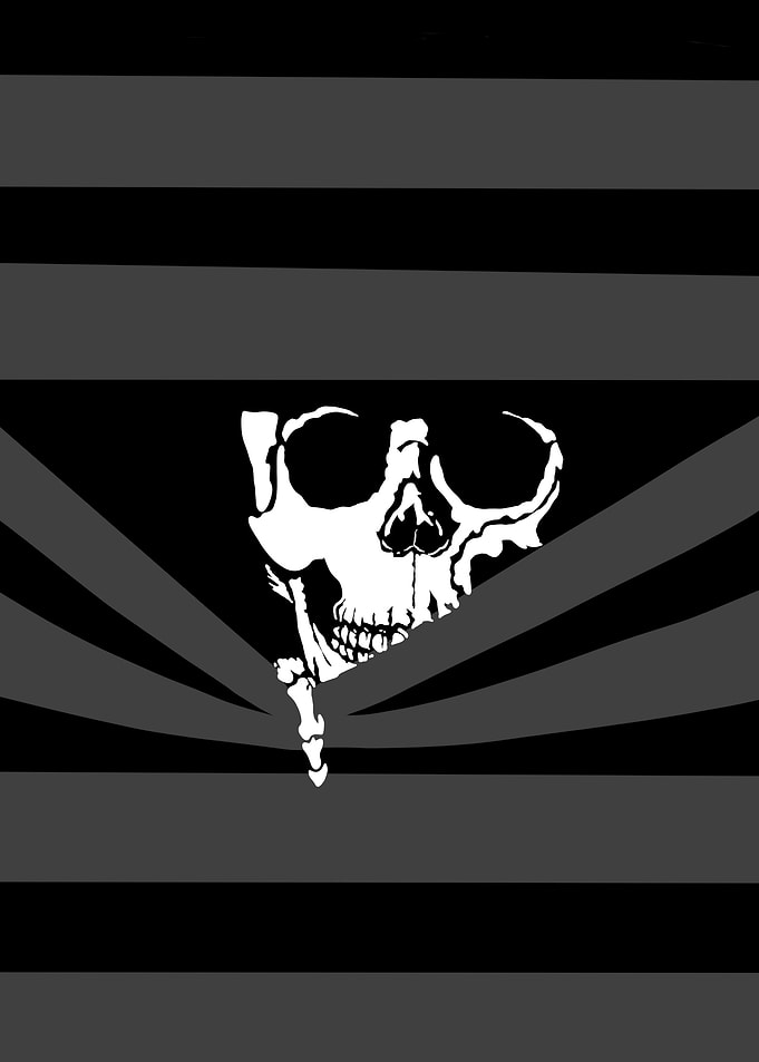 Skull Behind Stripes