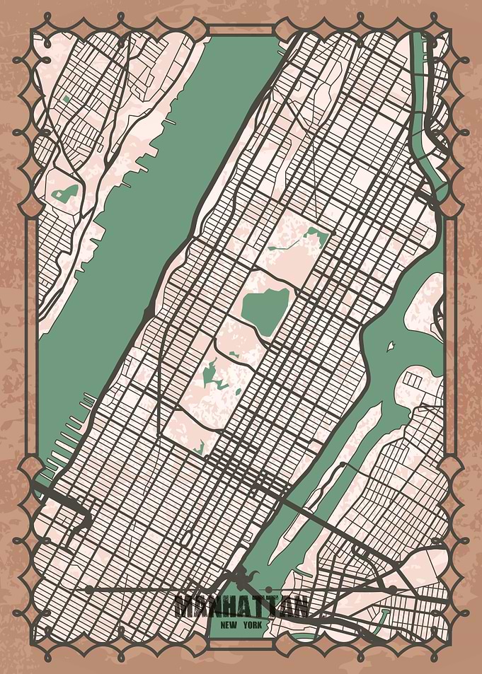 Manhattan Map Print