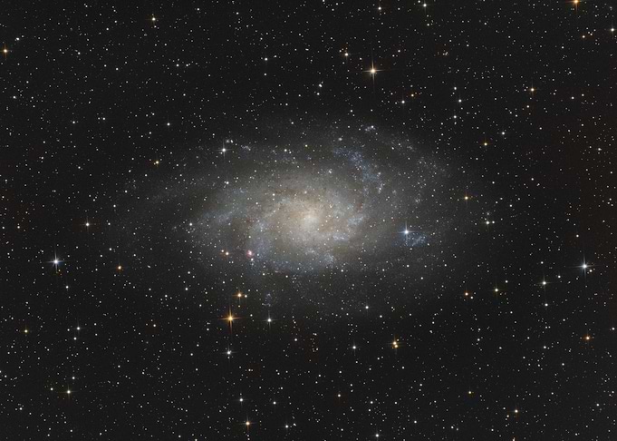 The Triangulum Galaxy (a spiral galaxy in space)
