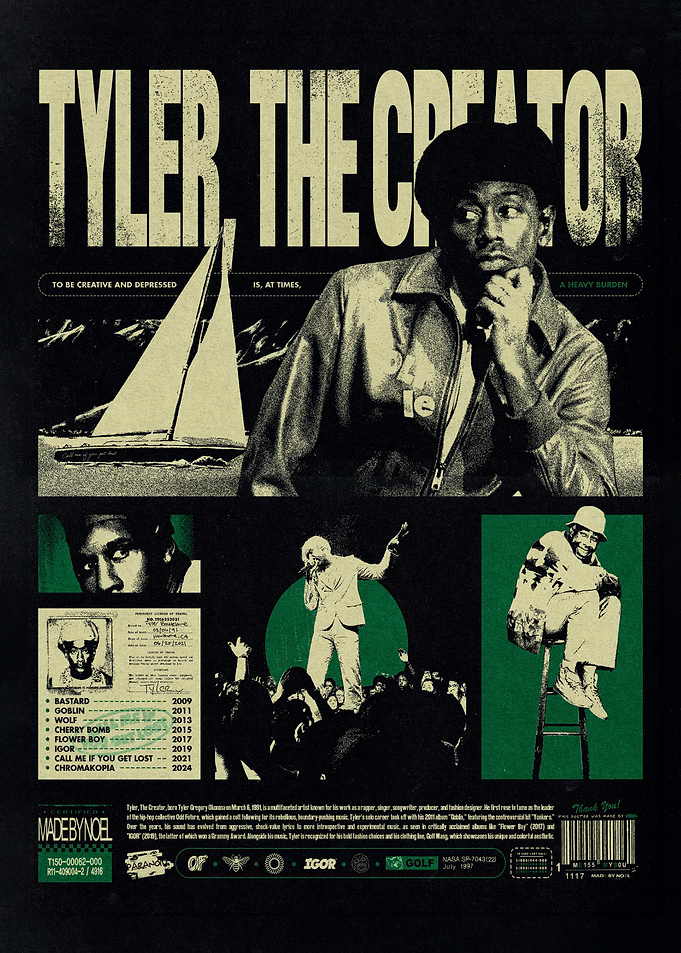 Tyler, The Creator - Chromakopia Color Palette Poster