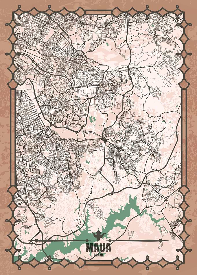 Map of Mauá, Brazil
