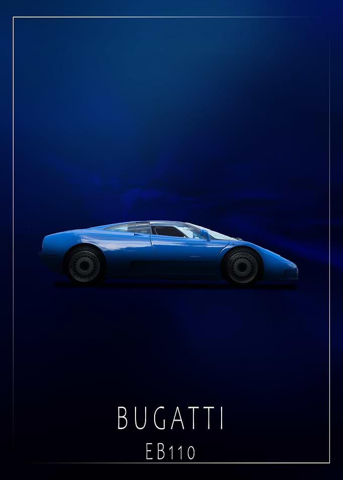 Bugatti EB110 Poster