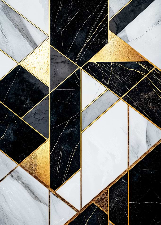 Geometric Marble Art