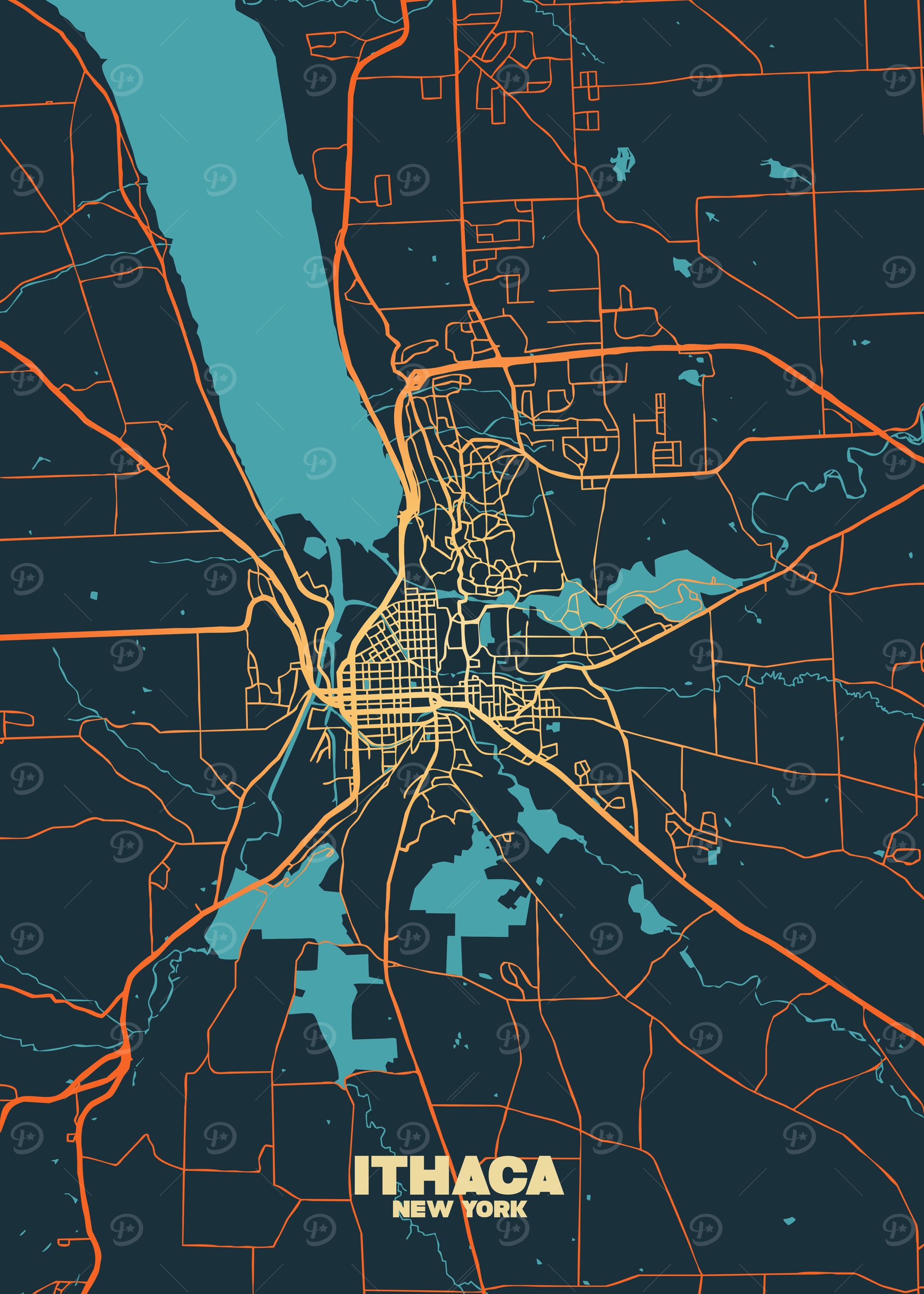 Ithaca, New York Map