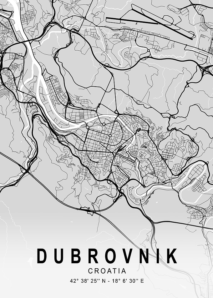 Dubrovnik Light City Map