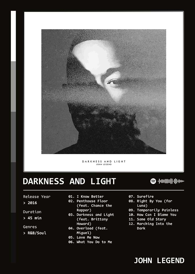 DARKNESS AND LIGHT (2016) Album by John Legend