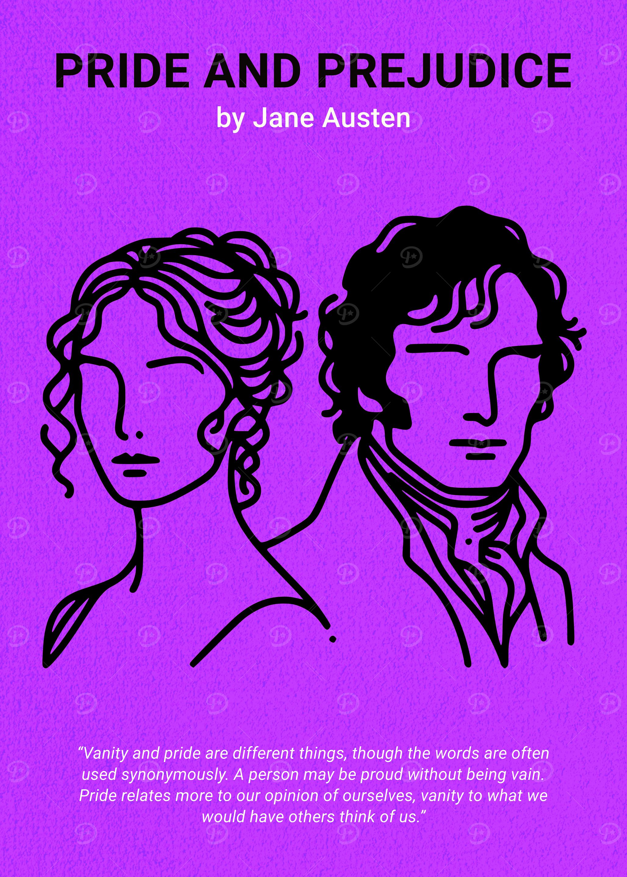 Pride and Prejudice Minimalist Book Cover Art