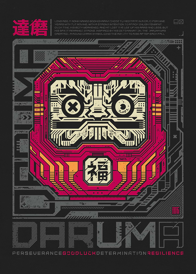 Cyberpunk Daruma