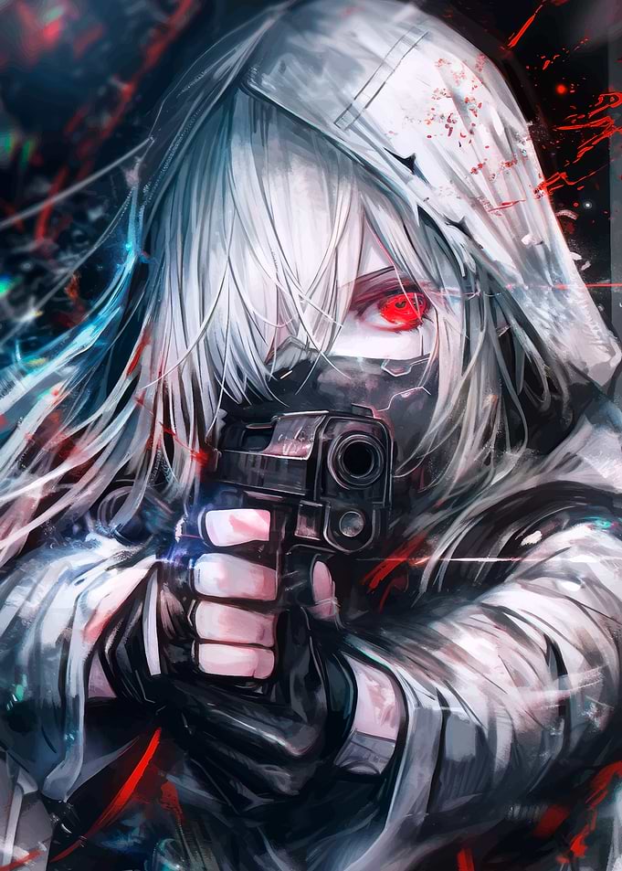 Anime Girl with Gun