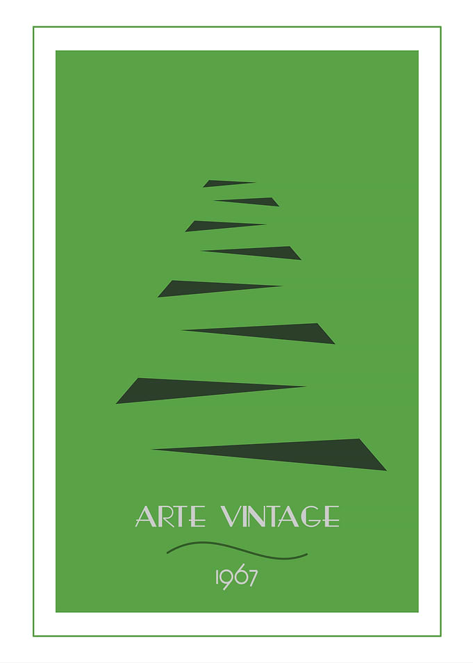 Vintage Art Tree Poster