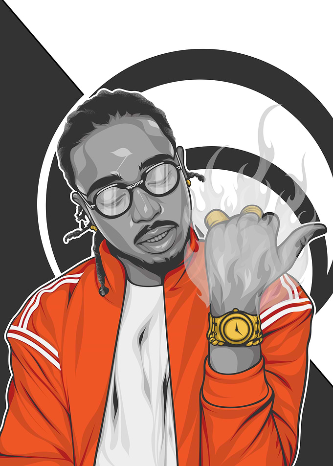 Quavo Vector Art Illustration