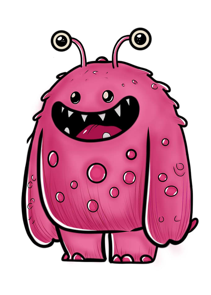 Pink Fuzzy Monster
