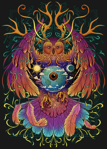 Owl Holding Earth