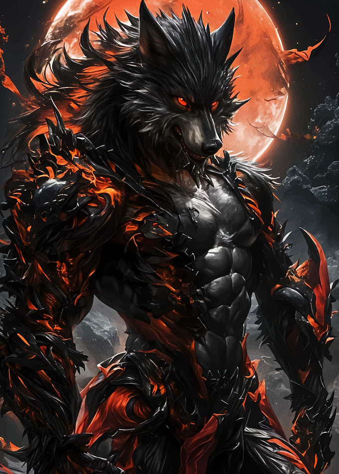Fiery Werewolf