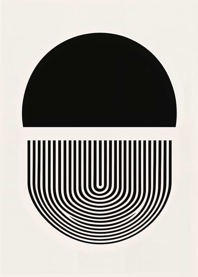 Black and White Abstract Art