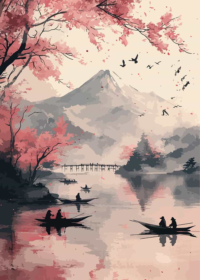 Japanese Mountain Landscape