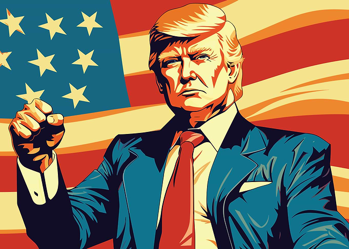 Trump American Flag Poster