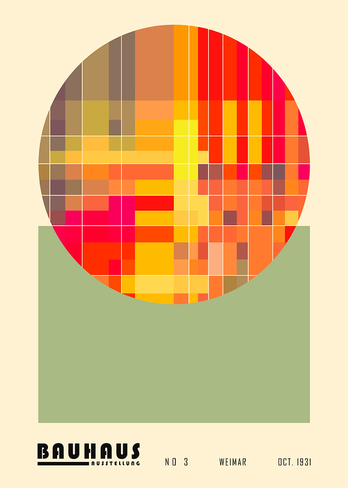 Bauhaus Disco Geometric Art Print