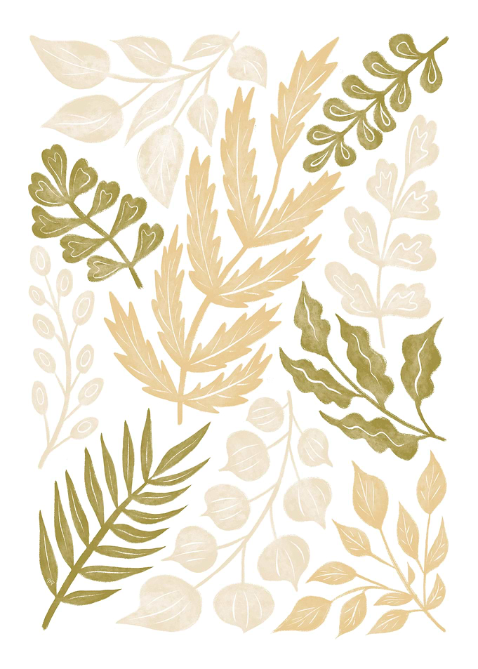 Beige Botanical Twigs