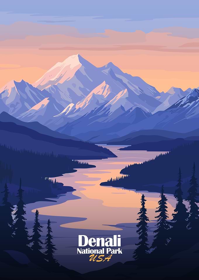 Denali National Park Poster