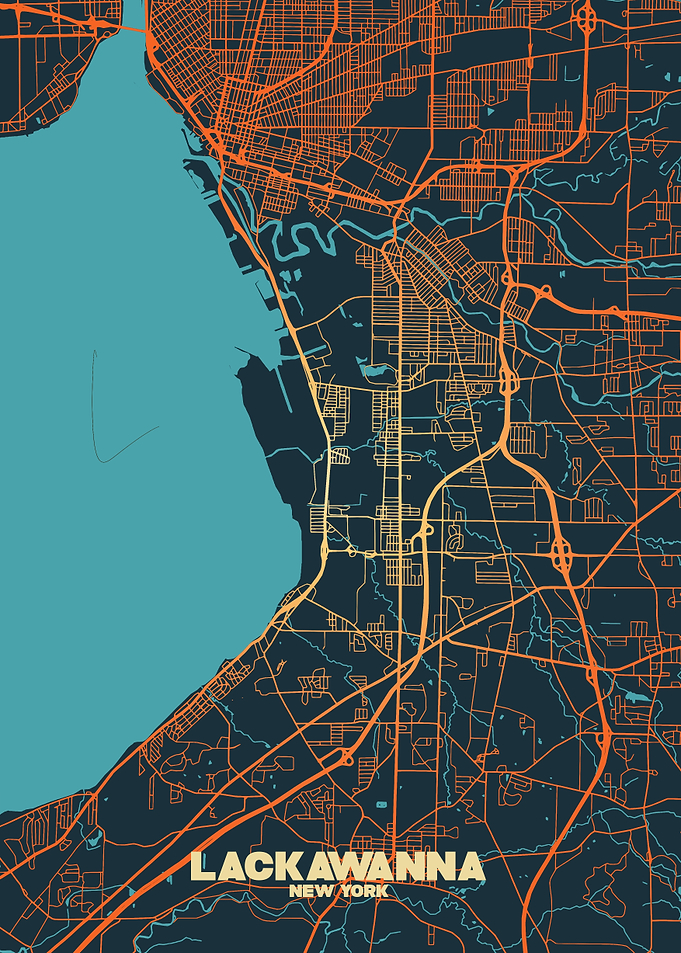 Lackawanna, New York City Map