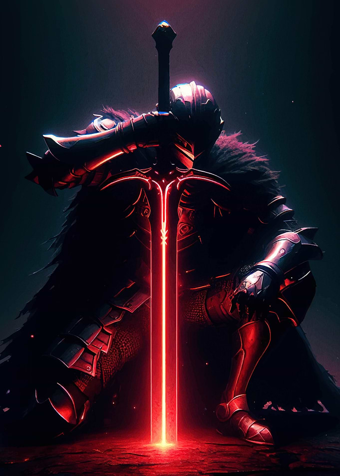 Knight with Glowing Sword