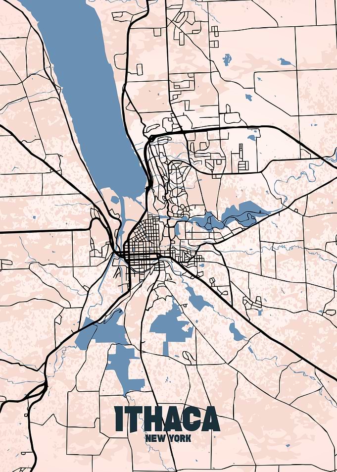 Ithaca, New York Map