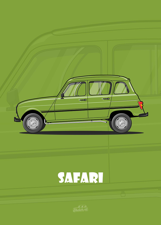 Renault 4L Safari - Verte
