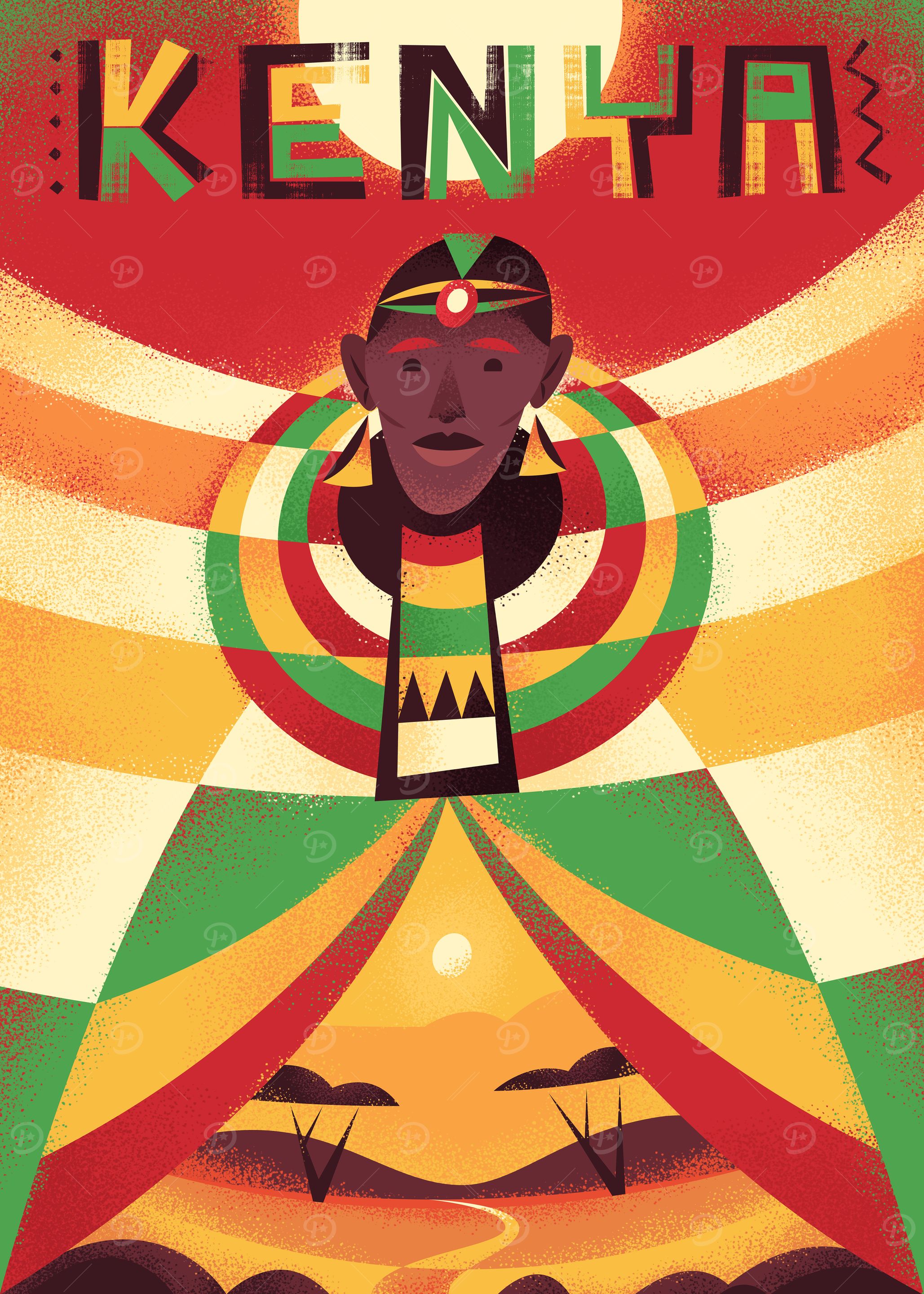Kenya Travel Poster