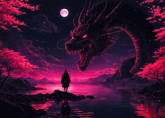 Dragon and Man Fantasy Art