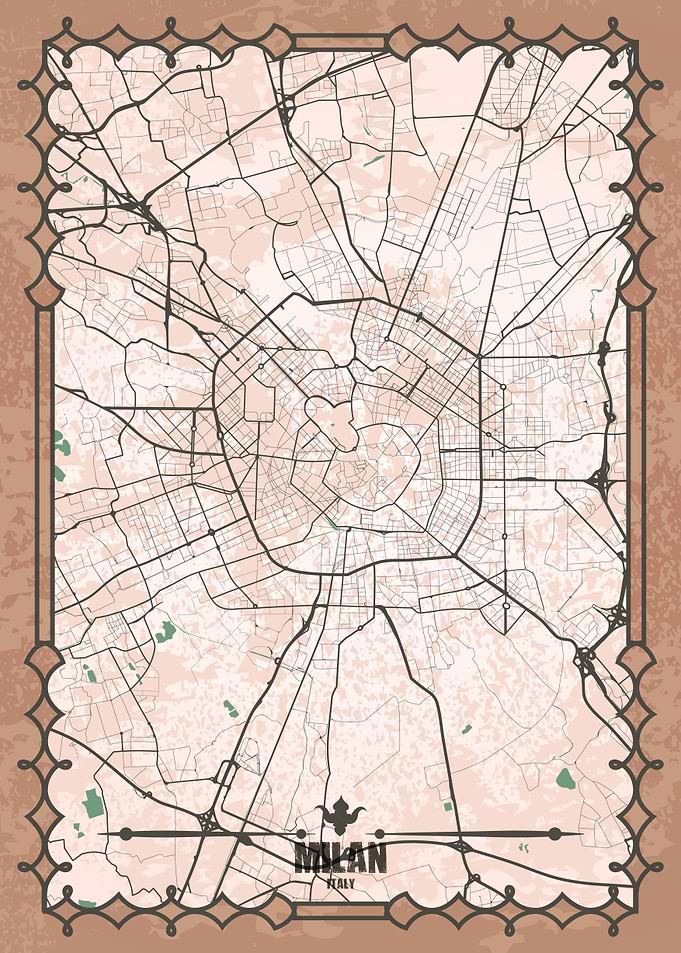 Milan City Map