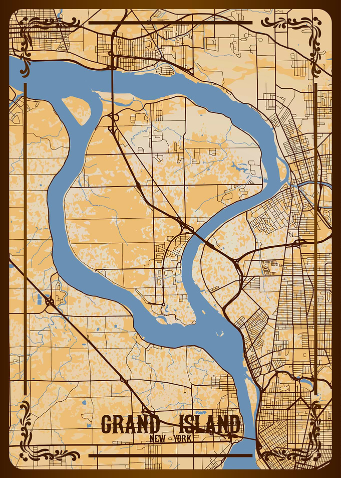 Grand Island, New York Map