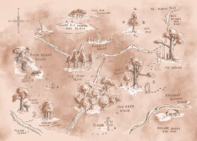 Hundred Acre Wood Sepia
