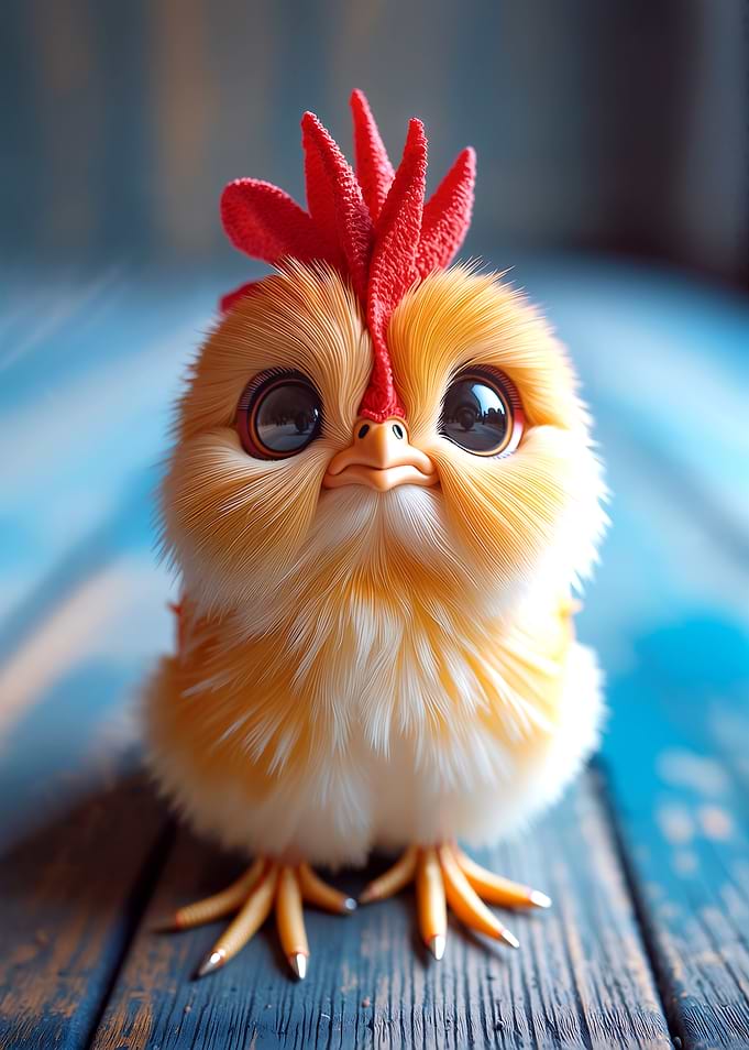 Cute Chick with Big Eyes