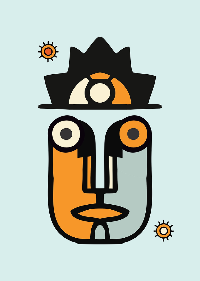 doodle Abstract Face Art