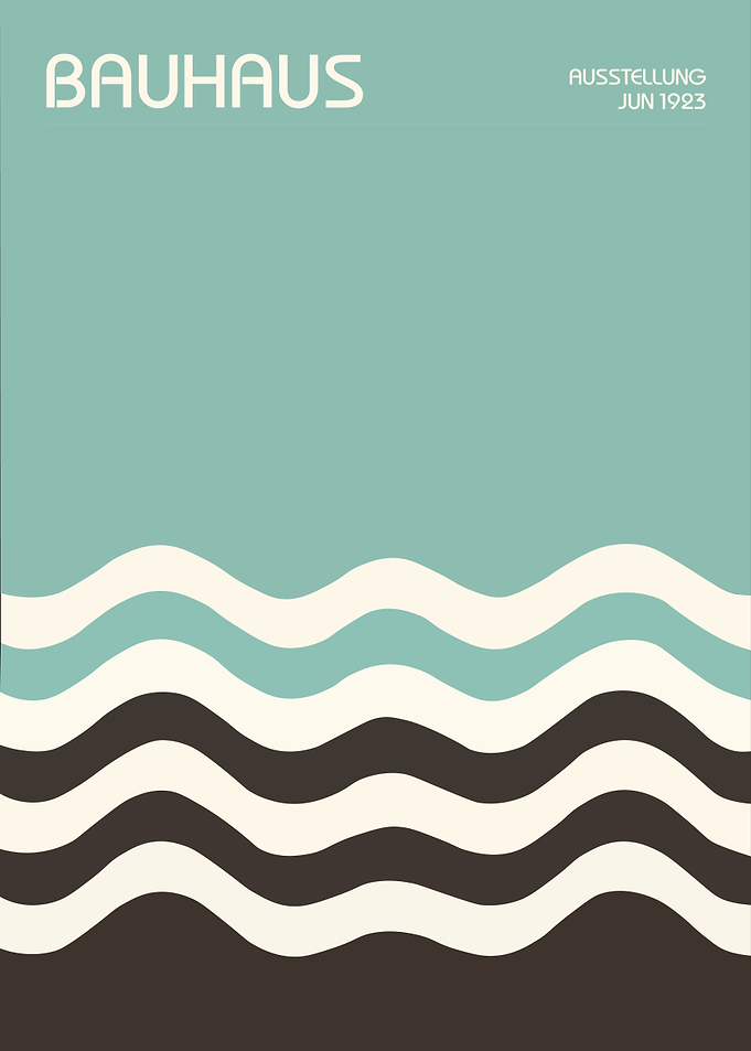 Bauhaus Waves Tropical Poster