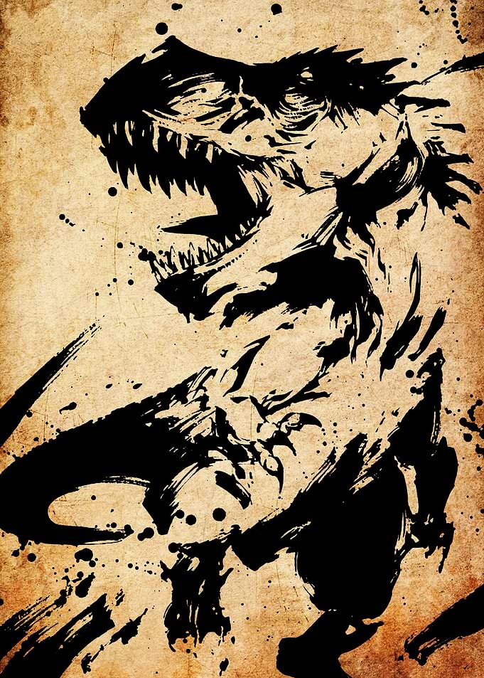 T-Rex Ink Illustration