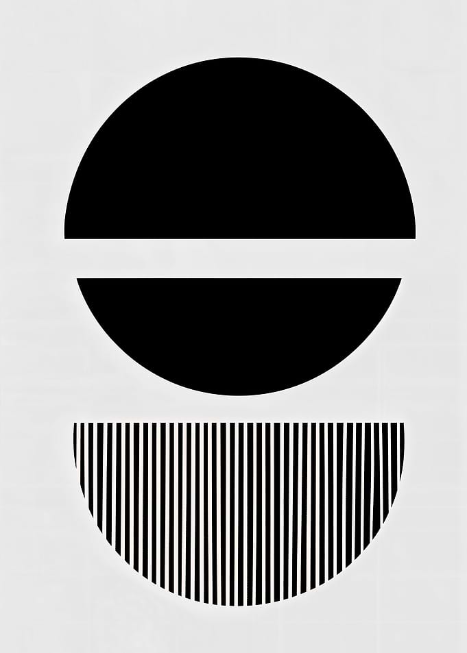 Black and White Geometric Art